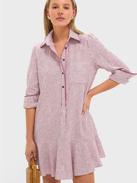 Tuckernuck Dresses & Skirts - Tuckernuck Red & White linen Callahan dress size S